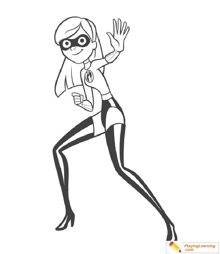 The Incredibles Movie Coloring Page  for kids