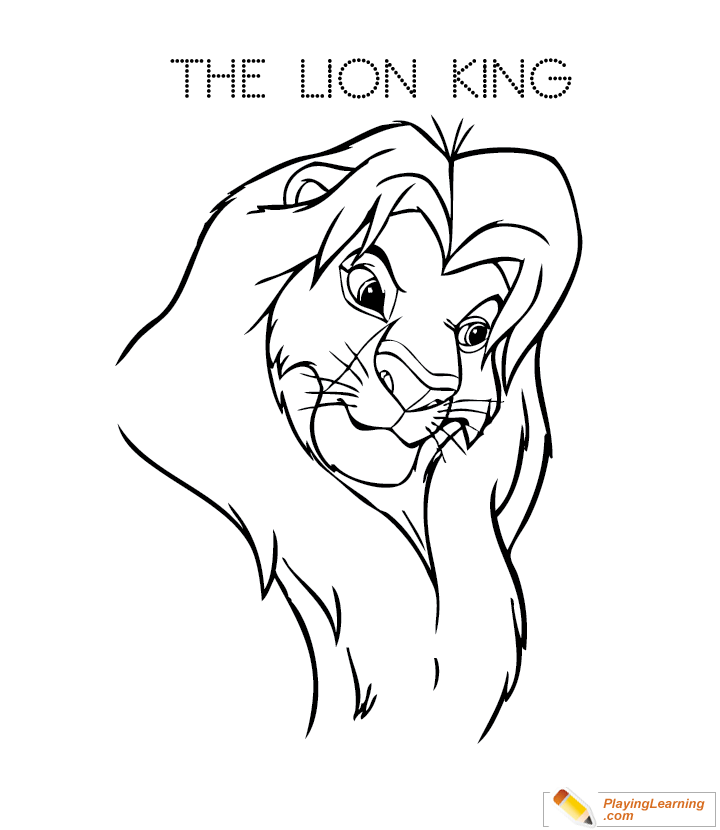 The Lion King Coloring Page  for kids