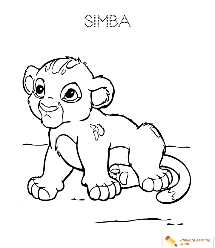 Download The Lion King Lion Cub Coloring Page 02 Free The Lion King Lion Cub Coloring Page