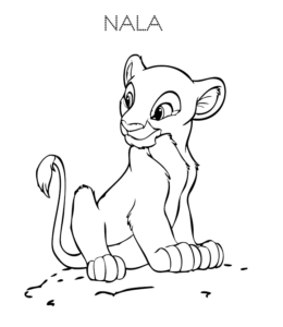 The Lion King - Nala coloring page for kids