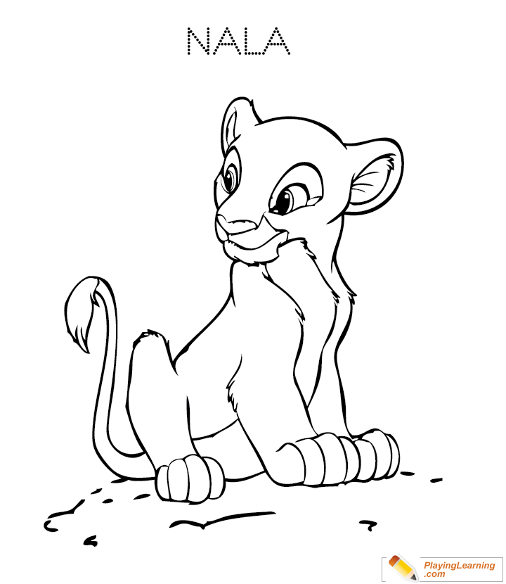 The Lion King Nala Coloring Page 01 | Free The Lion King Nala Coloring Page