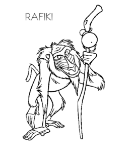 The Lion King - Rafiki coloring page for kids