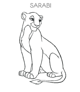 The Lion King - Sarabi coloring clipart for kids