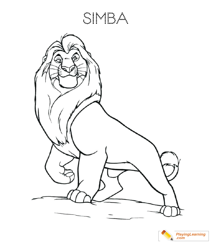 The Lion King Simba Coloring Page 01 Free The Lion King