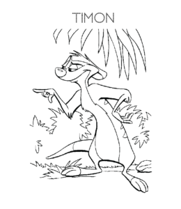 The Lion King - Timon coloring page for kids