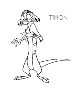 The Lion King - Timon coloring page for kids