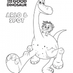 The Good Dinosaur movie coloring page