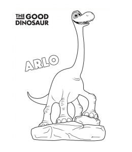 The Good Dinosaur Movie Characters Coloring Page 6 for kids