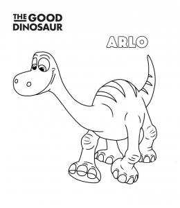 The Good Dinosaur Movie Characters Coloring Page 7 for kids