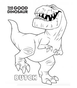 The Good Dinosaur Movie Characters Coloring Page 8 for kids