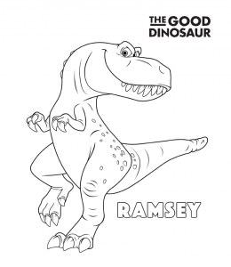 The Good Dinosaur Movie Characters Coloring Page 9 for kids