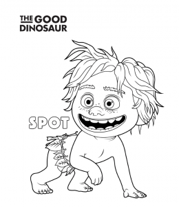 The Good Dinosaur Movie Characters Coloring Page 5 for kids