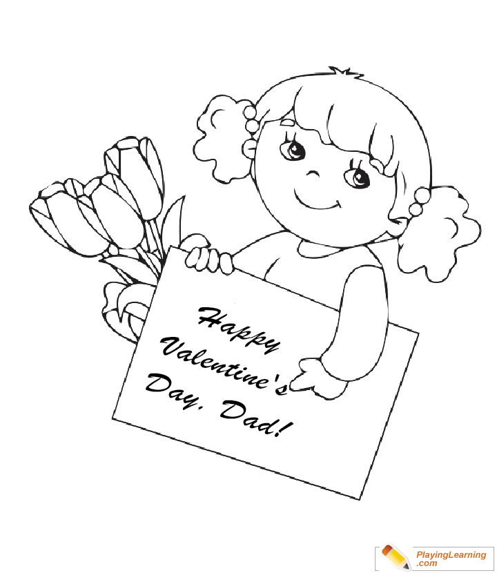 Valentine Day Coloring Card For Dad 02 Free Valentine Day Coloring