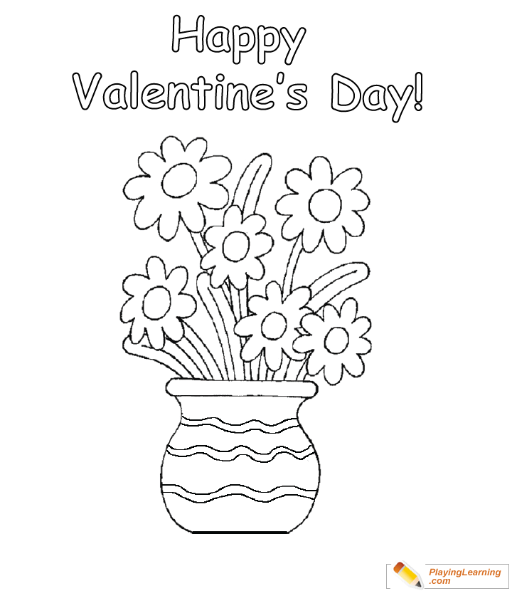 Valentine Day Coloring Page  for kids