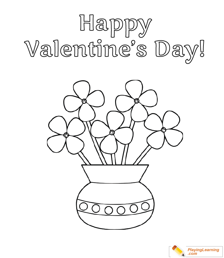 Valentine Day Coloring Page 02 | Free Valentine Day Coloring Page