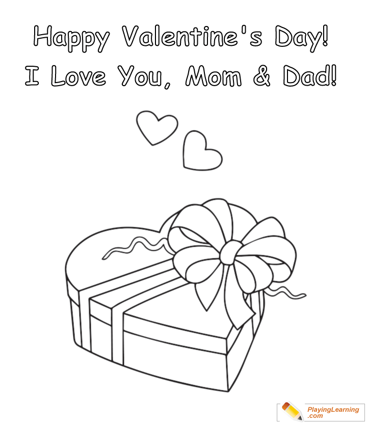 valentines day coloring pages for mom and dad