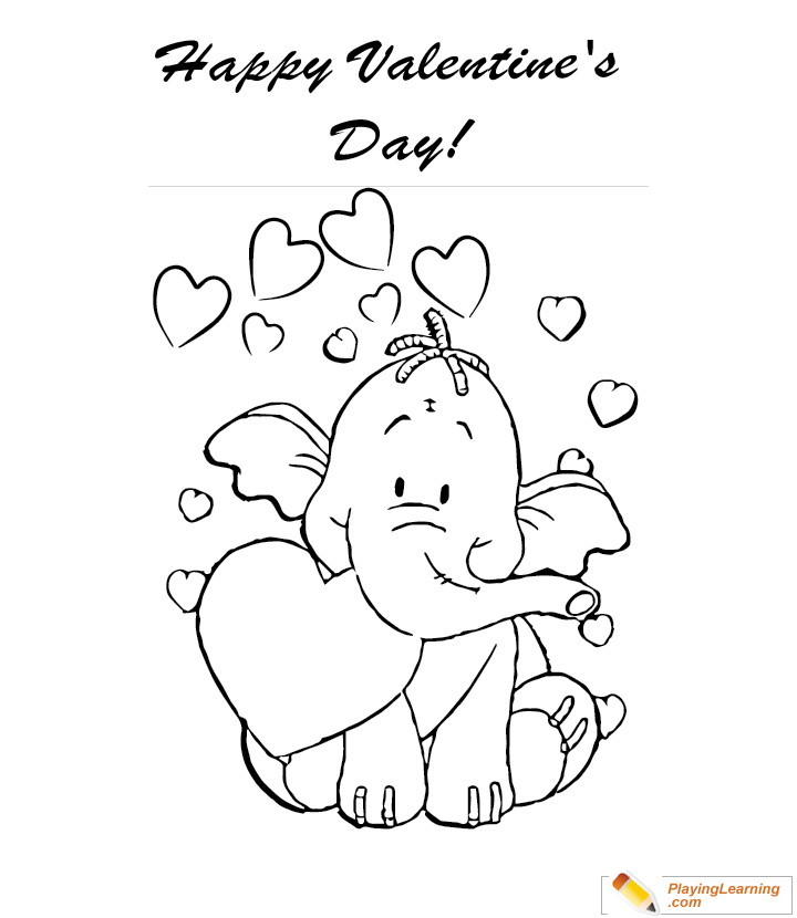 Valentine Day Coloring Page  for kids