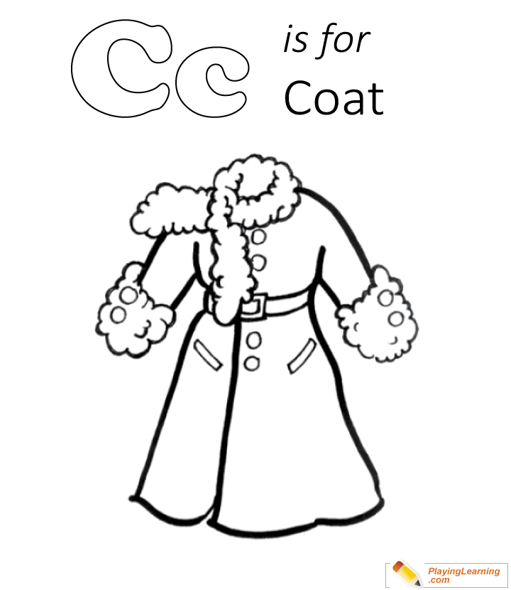 Warm Clothes Coat Coloring  for kids