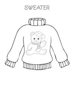 Sweater Coloring Page 2 for kids