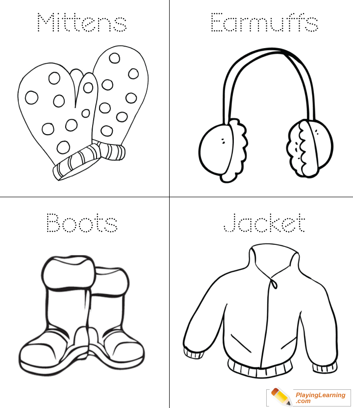 Free Printable Winter Clothes Coloring Pages