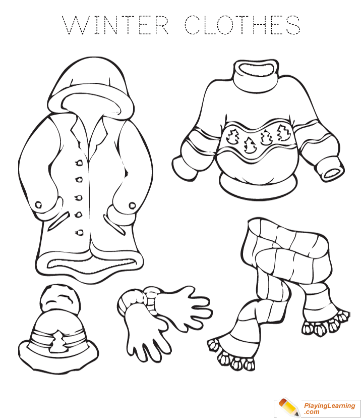 Free Printable Winter Clothes Coloring Pages Printable Templates