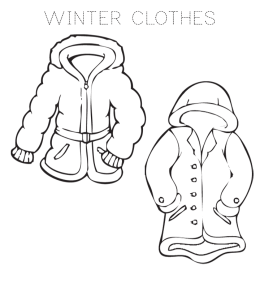 Warm Clothes Coloring Page 4 for kids