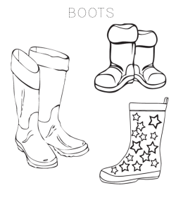Warm Clothes Coloring Page 5 for kids