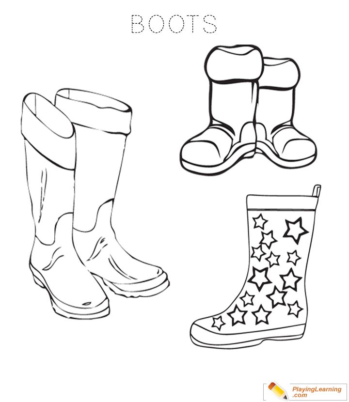 Winter Clothes Coloring Page 05 | Free Winter Clothes Coloring Page