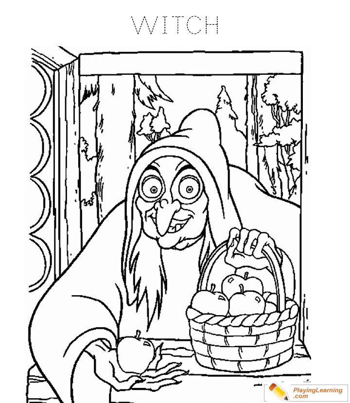 Witch Coloring Page  for kids