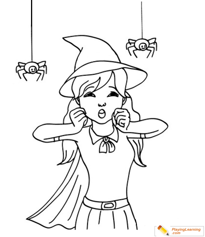 Witch Coloring Page  for kids