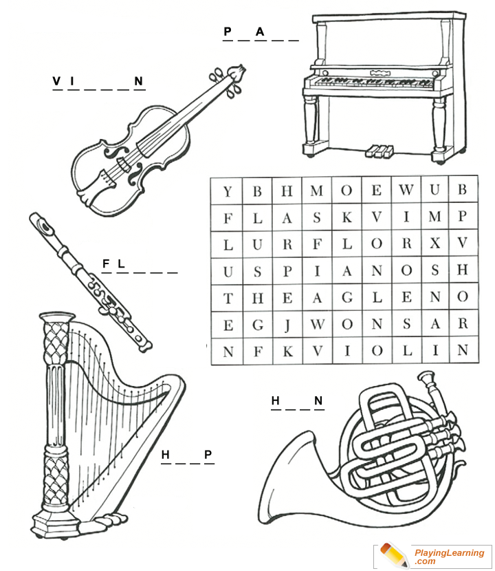 Word Search And Coloring Page  for kids