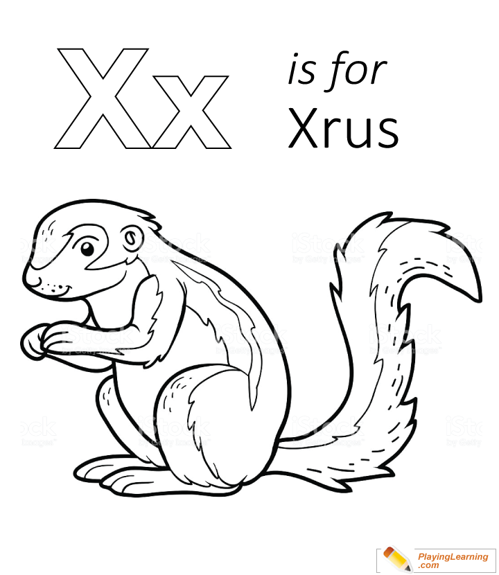 X Is For Xrus Coloring Page for kids